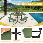  - 8 - Person Outdoor Picnic Table and Bench Set with Umbrella Hole - Outdoor Style Company