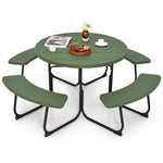  - 8 - Person Outdoor Picnic Table and Bench Set with Umbrella Hole - Outdoor Style Company