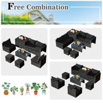  - 8 Pieces Patio Rattan Storage Table Furniture Set - Outdoor Style Company