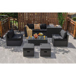  - 8 Pieces Patio Rattan Storage Table Furniture Set - Outdoor Style Company