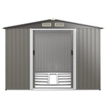  - 8 x 6 Feet Galvanized Steel Storage Shed for Garden Yard - Outdoor Style Company