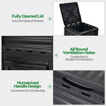  - 80 - Gallon Outdoor Composter with Large Openable Lid and Bottom Exit Door - Outdoor Style Company