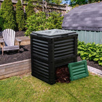  - 80 - Gallon Outdoor Composter with Large Openable Lid and Bottom Exit Door - Outdoor Style Company
