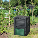  - 80 - Gallon Outdoor Composter with Large Openable Lid and Bottom Exit Door - Outdoor Style Company