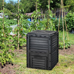  - 80 - Gallon Outdoor Composter with Large Openable Lid and Bottom Exit Door - Outdoor Style Company