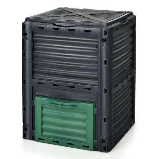  - 80 - Gallon Outdoor Composter with Large Openable Lid and Bottom Exit Door - Outdoor Style Company