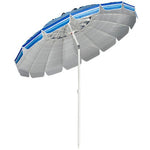  - 8FT Portable Beach Umbrella with Sand Anchor and Tilt Mechanism for Garden and Patio - Outdoor Style Company