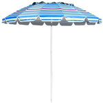  - 8FT Portable Beach Umbrella with Sand Anchor and Tilt Mechanism for Garden and Patio - Outdoor Style Company