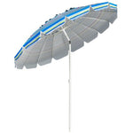  - 8FT Portable Beach Umbrella with Sand Anchor and Tilt Mechanism for Garden and Patio - Outdoor Style Company