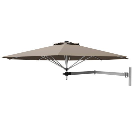  - 8ft Wall - Mounted Telescopic Folding Tilt Aluminum Sun Shade Umbrella - Outdoor Style Company