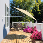  - 8ft Wall - Mounted Telescopic Folding Tilt Aluminum Sun Shade Umbrella - Outdoor Style Company