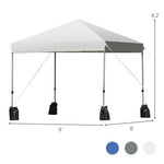  - 8’x8' Outdoor Pop up Canopy Tent w/Roller Bag - White - Outdoor Style Company