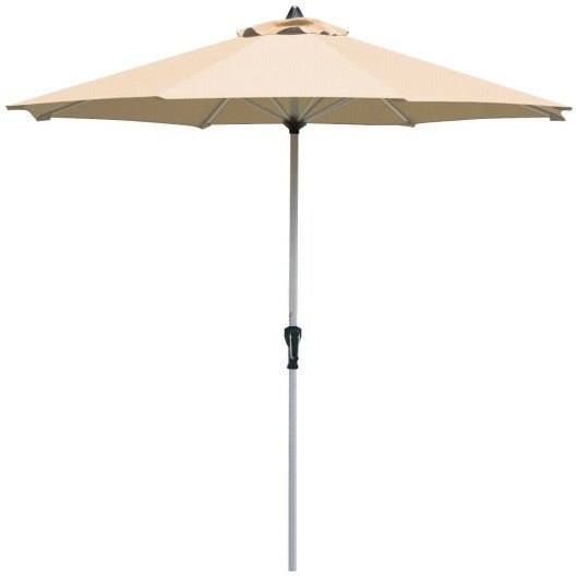  - 9 Feet Patio Outdoor Market Umbrella with Aluminum Pole without Weight Base - Outdoor Style Company