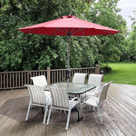  - 9 Feet Patio Outdoor Market Umbrella with Aluminum Pole without Weight Base - Outdoor Style Company