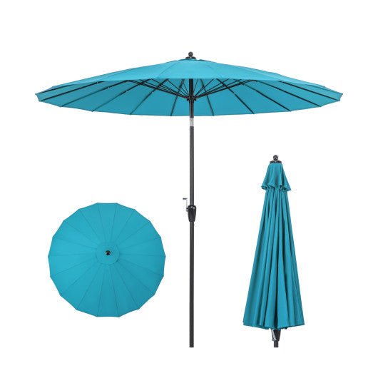  - 9 Feet Round Patio Umbrella with 18 Fiberglass Ribs - Outdoor Style Company