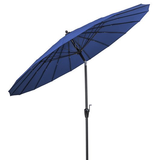  - 9 Feet Round Patio Umbrella with 18 Fiberglass Ribs - Outdoor Style Company