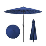  - 9 Feet Round Patio Umbrella with 18 Fiberglass Ribs - Outdoor Style Company