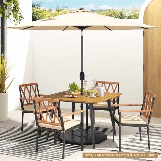  - 9 ft Outdoor Market Patio Table Umbrella Push Button Tilt Crank Lift - Outdoor Style Company