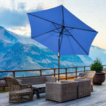  - 9 ft Outdoor Market Patio Table Umbrella Push Button Tilt Crank Lift - Outdoor Style Company