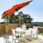  - 9 ft Outdoor Market Patio Table Umbrella Push Button Tilt Crank Lift - Outdoor Style Company