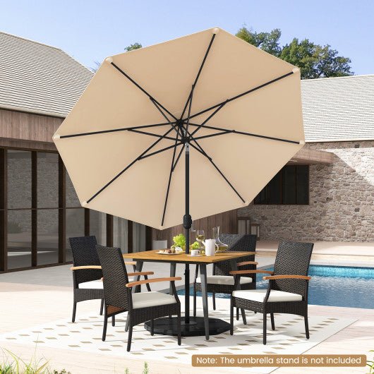  - 9 ft Outdoor Market Patio Table Umbrella Push Button Tilt Crank Lift - Outdoor Style Company