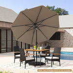  - 9 ft Outdoor Market Patio Table Umbrella Push Button Tilt Crank Lift - Outdoor Style Company