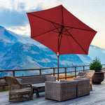  - 9 ft Outdoor Market Patio Table Umbrella Push Button Tilt Crank Lift - Outdoor Style Company