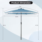  - 9 FT Patio Umbrella with Sun - Protective Canopy for Patio Garden Pool - Outdoor Style Company