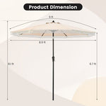  - 9 FT Patio Umbrella with Sun - Protective Canopy for Patio Garden Pool - Outdoor Style Company