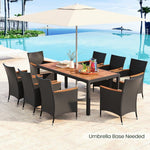  - 9 Pieces Outdoor Dining Set with Acacia Wood Tabletop - Outdoor Style Company