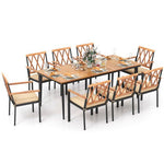  - 9 Pieces Patio Dining Set with 1.9 Inch Umbrella Hole and Seat Cushions - Outdoor Style Company