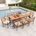  - 9 Pieces Patio Dining Set with 1.9 Inch Umbrella Hole and Seat Cushions - Outdoor Style Company