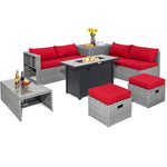  - 9 Pieces Patio Furniture Set with 42 Inches 60000 BTU Fire Pit - Outdoor Style Company