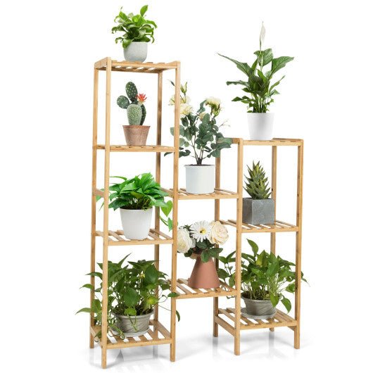  - 9/11 - Tier Bamboo Plant Stand for Living Room Balcony Garden - Outdoor Style Company