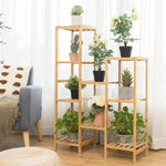  - 9/11 - Tier Bamboo Plant Stand for Living Room Balcony Garden - Outdoor Style Company