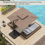  - 9.5 Feet Cantilever Patio Umbrella with 360° Rotation and Double Top - Outdoor Style Company