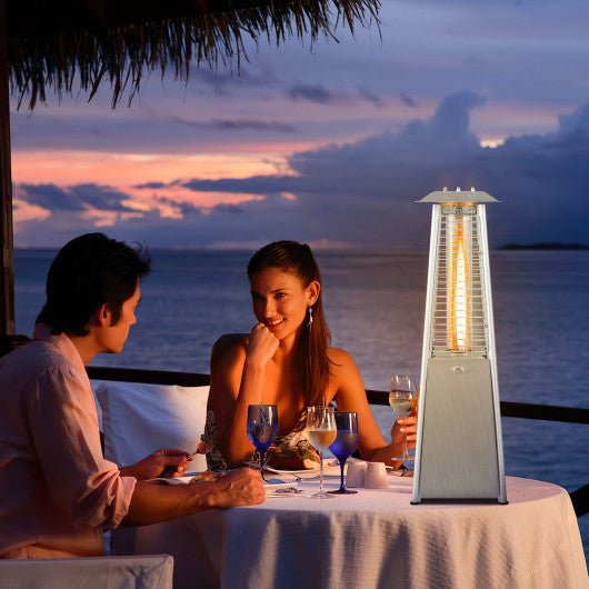  - 9500 BTU Portable Stainless Steel Tabletop Patio Heater with Glass Tube - Outdoor Style Company