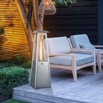  - 9500 BTU Portable Stainless Steel Tabletop Patio Heater with Glass Tube - Outdoor Style Company