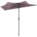  - 9Ft Patio Bistro Half Round Umbrella - Outdoor Style Company