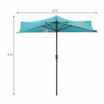  - 9Ft Patio Bistro Half Round Umbrella - Outdoor Style Company