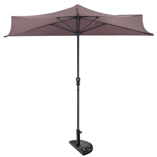  - 9Ft Patio Bistro Half Round Umbrella - Outdoor Style Company