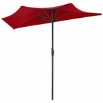  - 9Ft Patio Bistro Half Round Umbrella - Outdoor Style Company