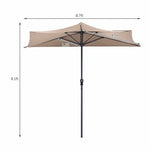  - 9Ft Patio Bistro Half Round Umbrella - Outdoor Style Company