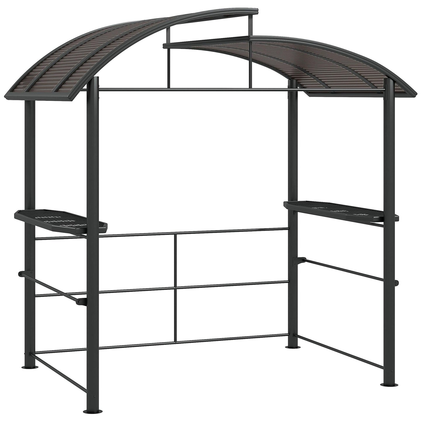 Outsunny 8' x 5' Outdoor Grill Gazebo Canopy Shelter with Vented PC Roof, Side Shleves