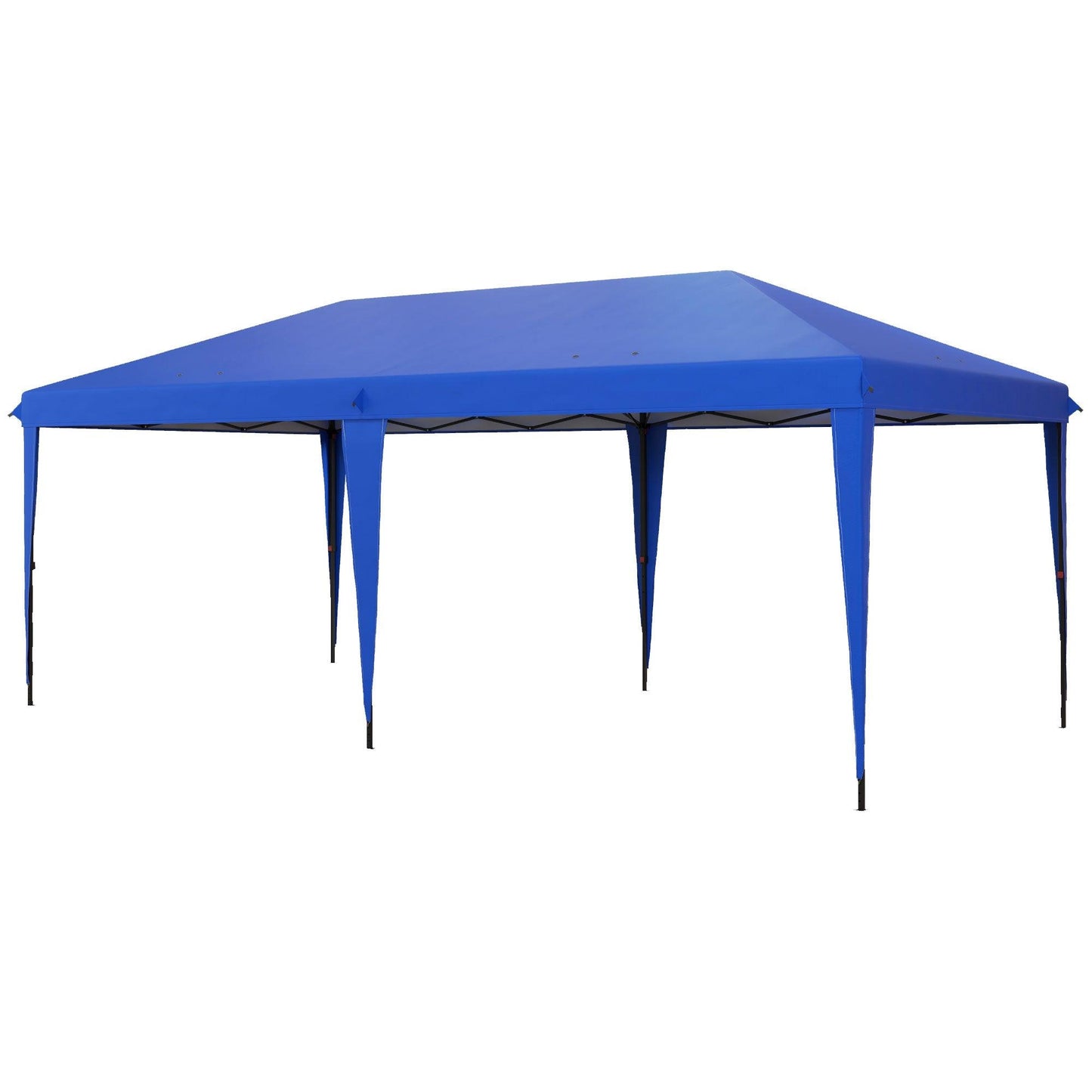 Outsunny 10' x 19.2' Outdoor Gazebo Pop Up Canopy Party Tent with Carrying Bag, Blue