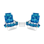  - 2 Packs 5 - Position Outdoor Folding Backpack Beach Table Chair Reclining Chair Set - Outdoor Style Company