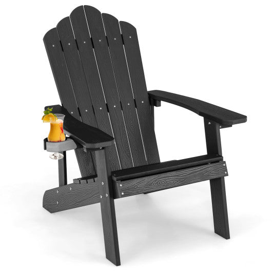  - Weather Resistant HIPS Outdoor Adirondack Chair with Cup Holder - Outdoor Style Company