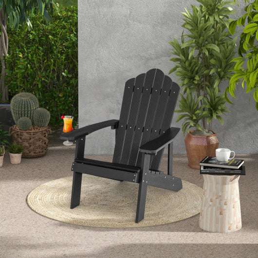  - Weather Resistant HIPS Outdoor Adirondack Chair with Cup Holder - Outdoor Style Company