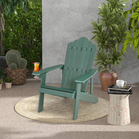  - Weather Resistant HIPS Outdoor Adirondack Chair with Cup Holder - Outdoor Style Company