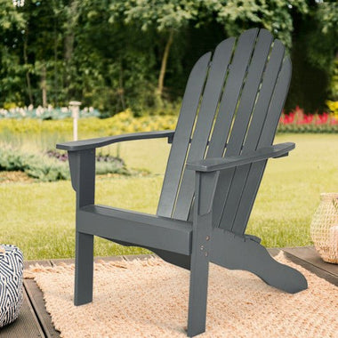  - Acacia Wood Outdoor Adirondack Chair with Ergonomic Design - Outdoor Style Company